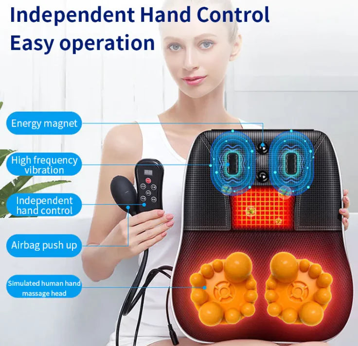Therapeutic Multifunctional Electric Massage Pillow with Heat & Vibration