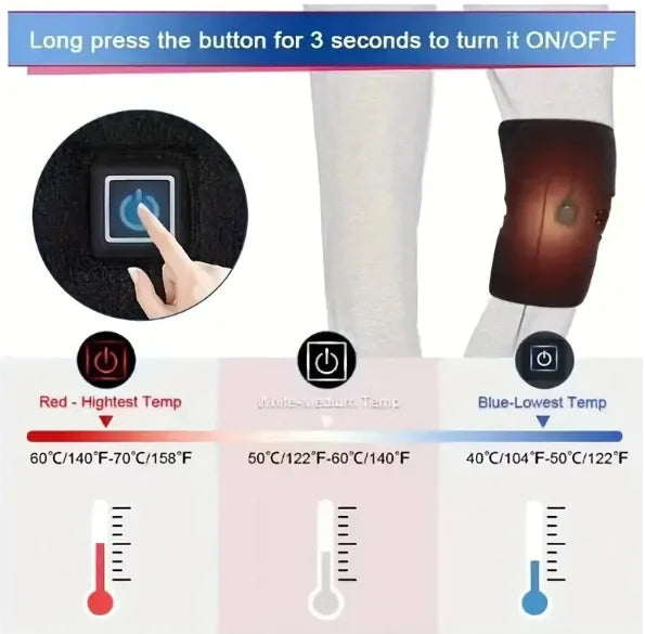 Heated Vibration Massage Wrap for Knee