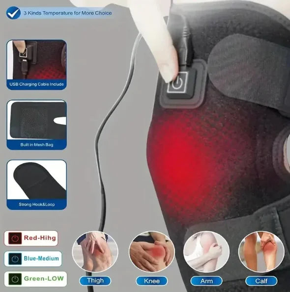Heated Vibration Massage Wrap for Knee